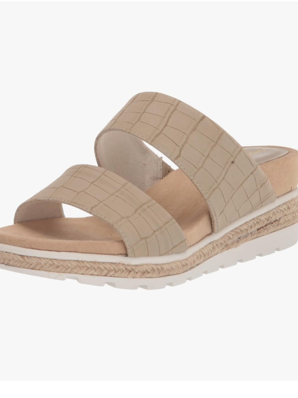 Easy  Street womens Maryann Wedge Sandals size 9.5 Taupe Croco brand new